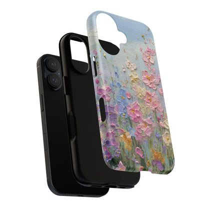Coque de téléphone Floral Garden — Coque magnétique renforcée à fleurs texturées pastel