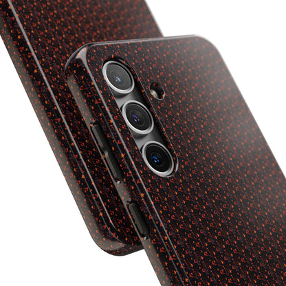 Coque de téléphone renforcée – Housse de protection robuste noire avec éclats rouges