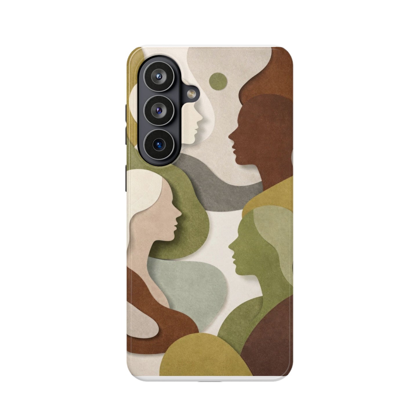 Coque de téléphone — Silhouettes multiculturelles abstraites magnétique et résistante aux chocs