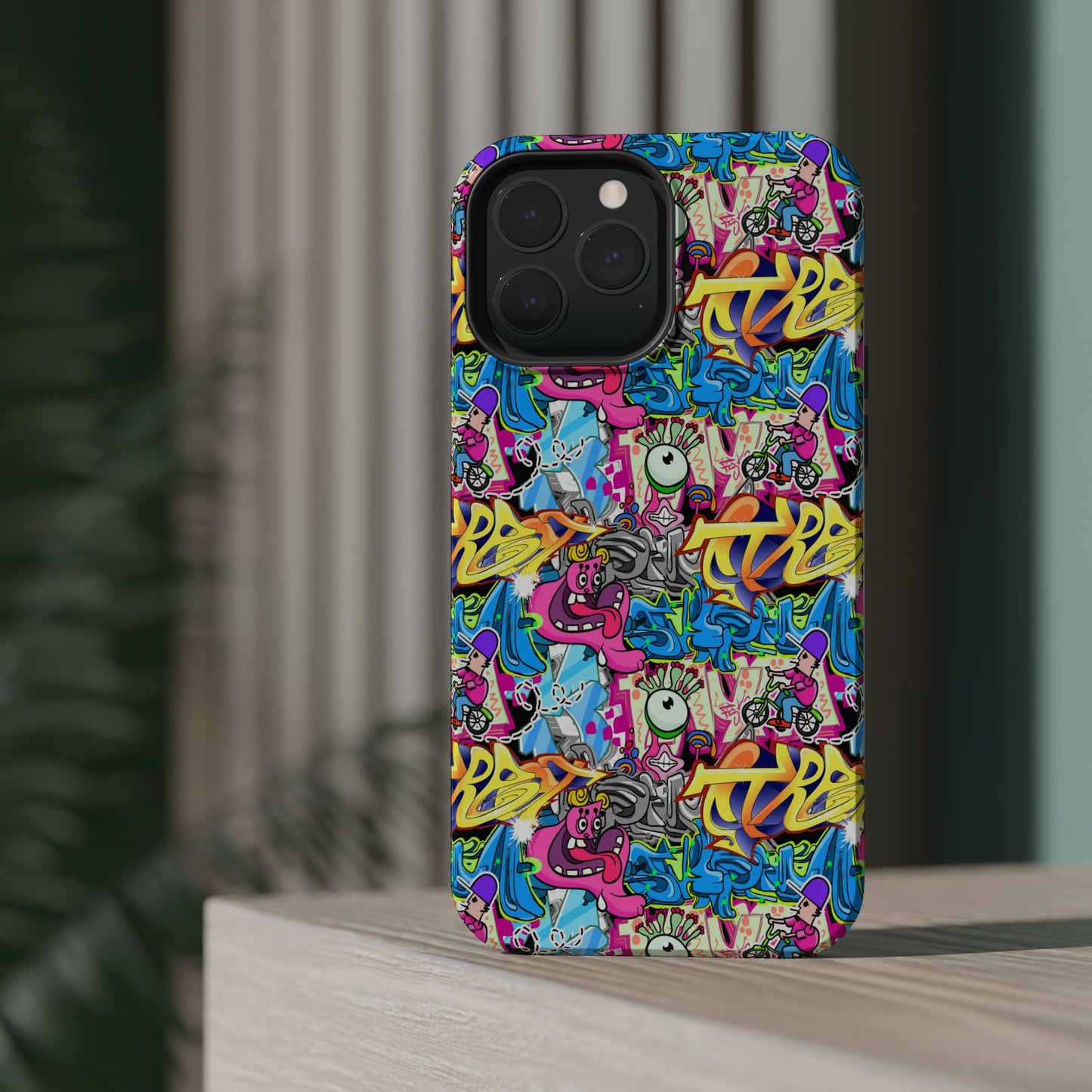 Coque de téléphone magnétique Graffiti Collage — Housse protectrice résistante aux chocs