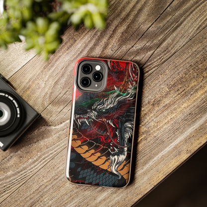 Coque de téléphone renforcée Dragon Rage — Housse protectrice iPhone style tatouage