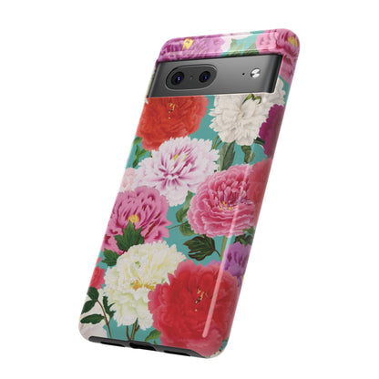 Coque de téléphone renforcée Floral Peony — Housse botanique protectrice pour iPhone