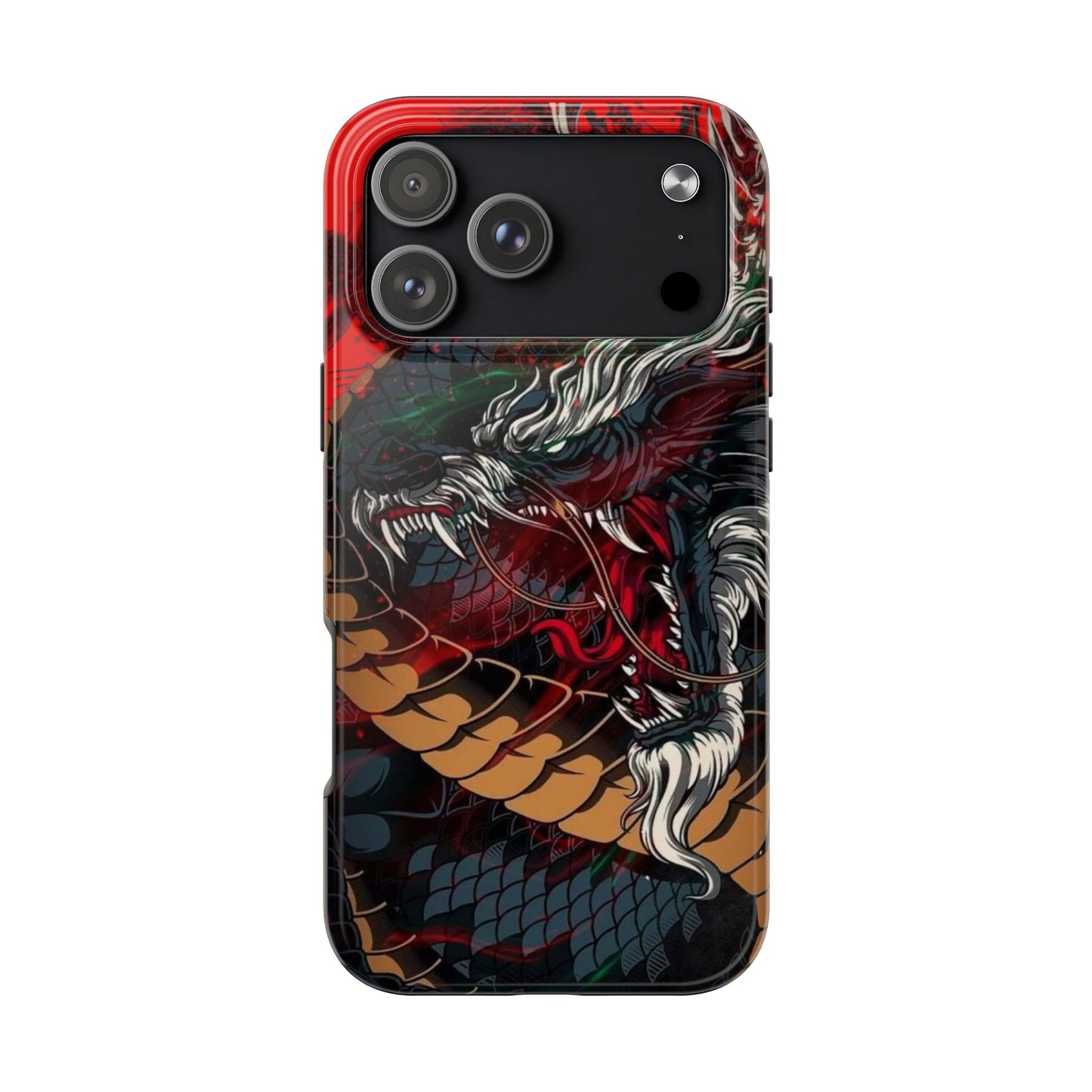 Coque de téléphone renforcée Dragon Rage — Housse protectrice iPhone style tatouage