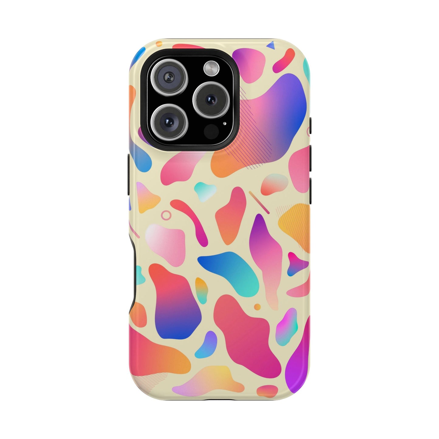 Coque de téléphone antichoc MagSafe — Motif abstrait coloré