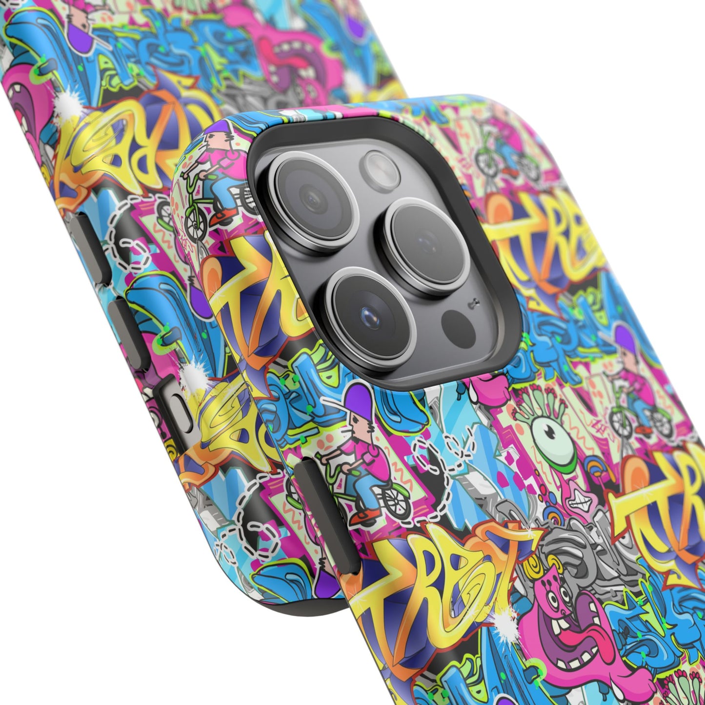 Coque de téléphone magnétique Graffiti Collage — Housse protectrice résistante aux chocs