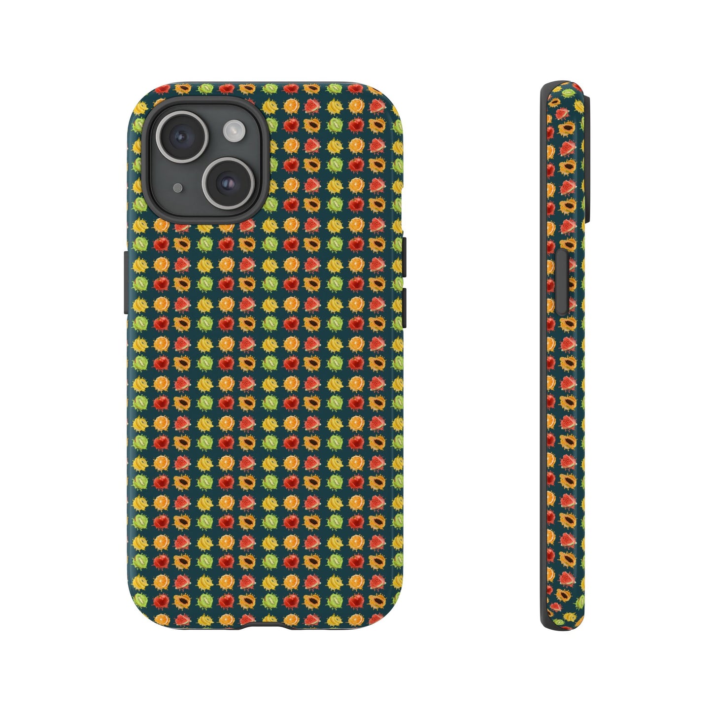 Floral Dot Tough Phone Case — Retro Pattern Protective Phone Cover