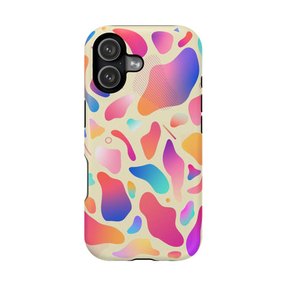 Coque de téléphone antichoc MagSafe — Motif abstrait coloré