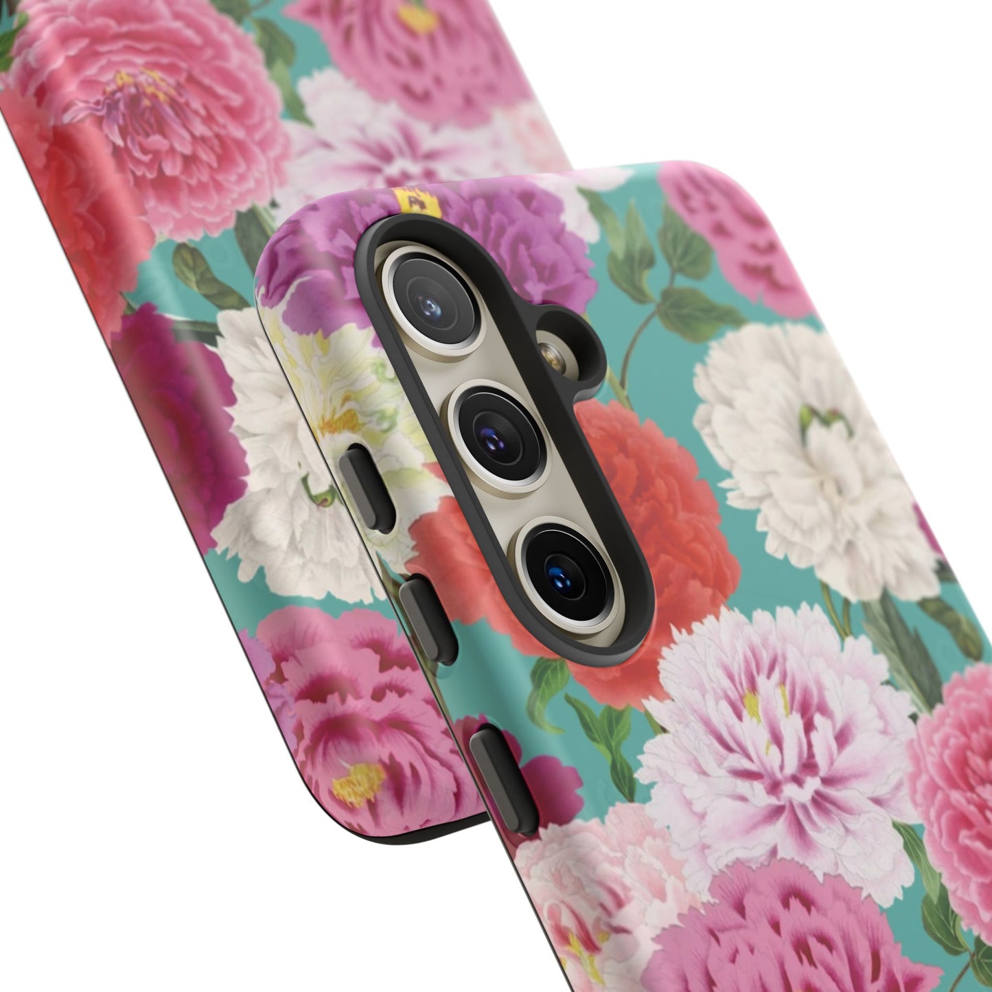 Coque de téléphone renforcée Floral Peony — Housse botanique protectrice pour iPhone