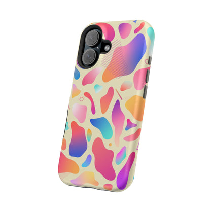 Coque de téléphone antichoc MagSafe — Motif abstrait coloré
