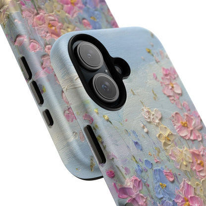 Coque de téléphone Floral Garden — Coque magnétique renforcée à fleurs texturées pastel