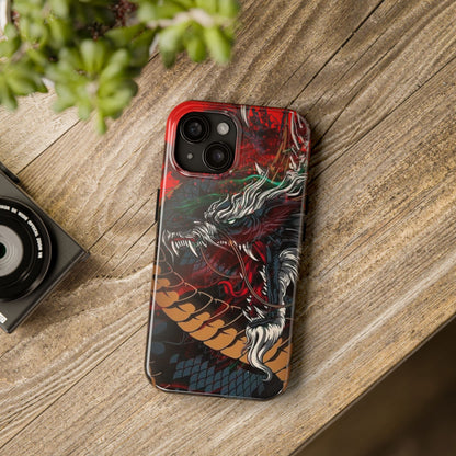 Coque de téléphone renforcée Dragon Rage — Housse protectrice iPhone style tatouage
