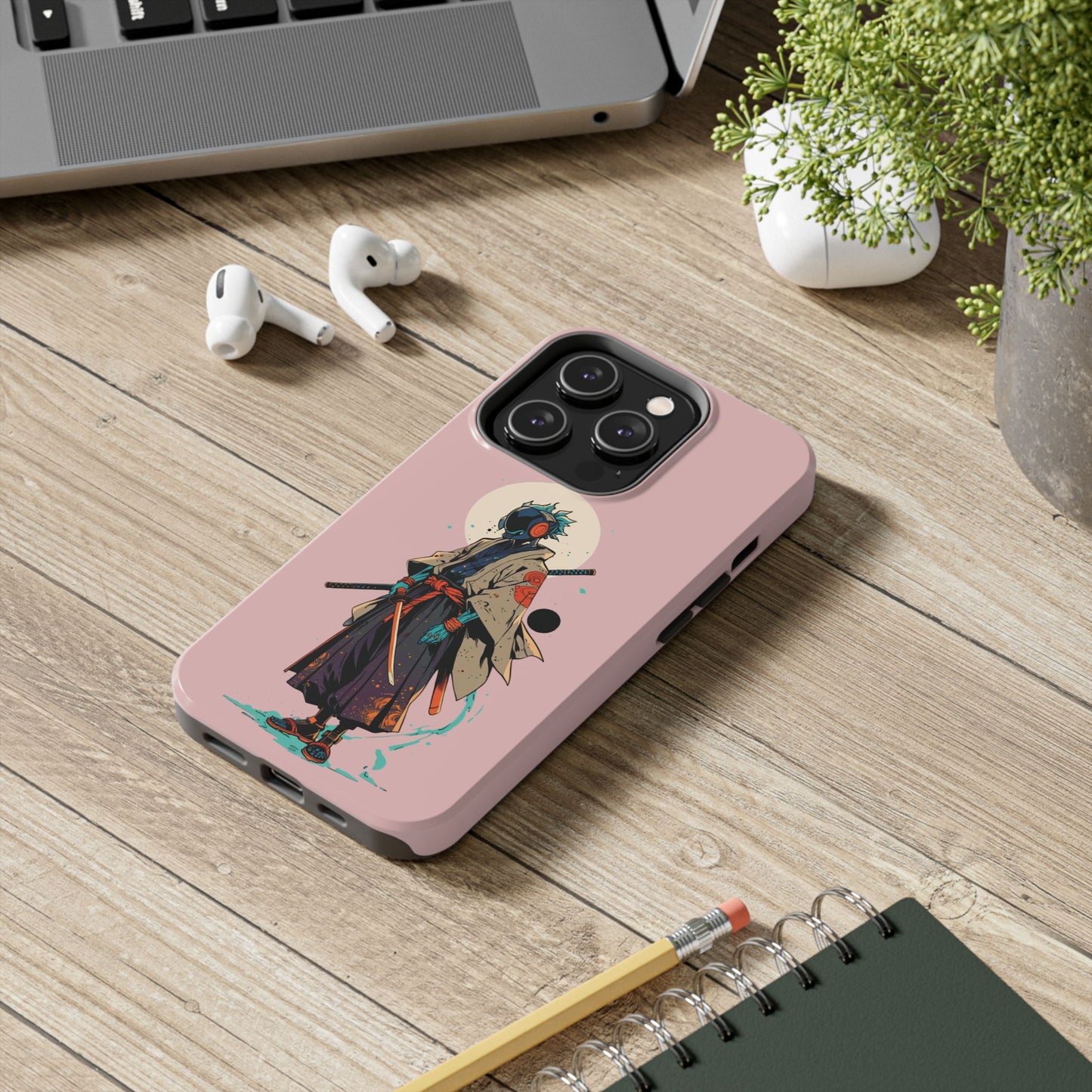 Samurai Cyberpunk Phone Case — Tough Protective iPhone Cover