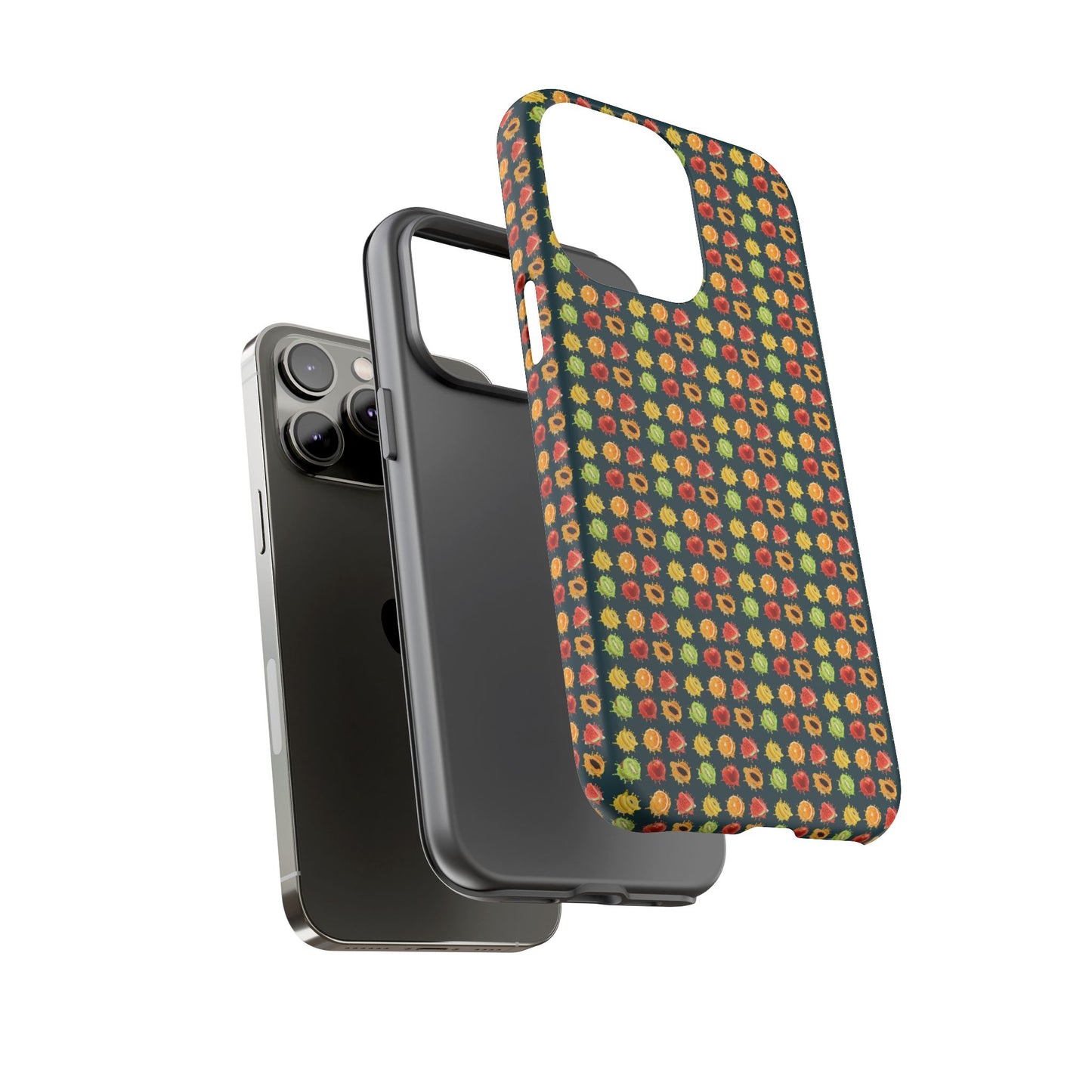 Floral Dot Tough Phone Case — Retro Pattern Protective Phone Cover