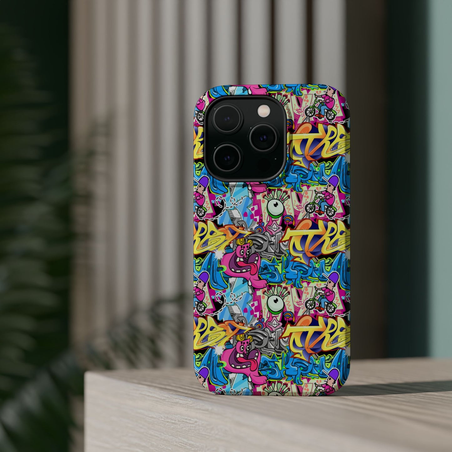 Coque de téléphone magnétique Graffiti Collage — Housse protectrice résistante aux chocs