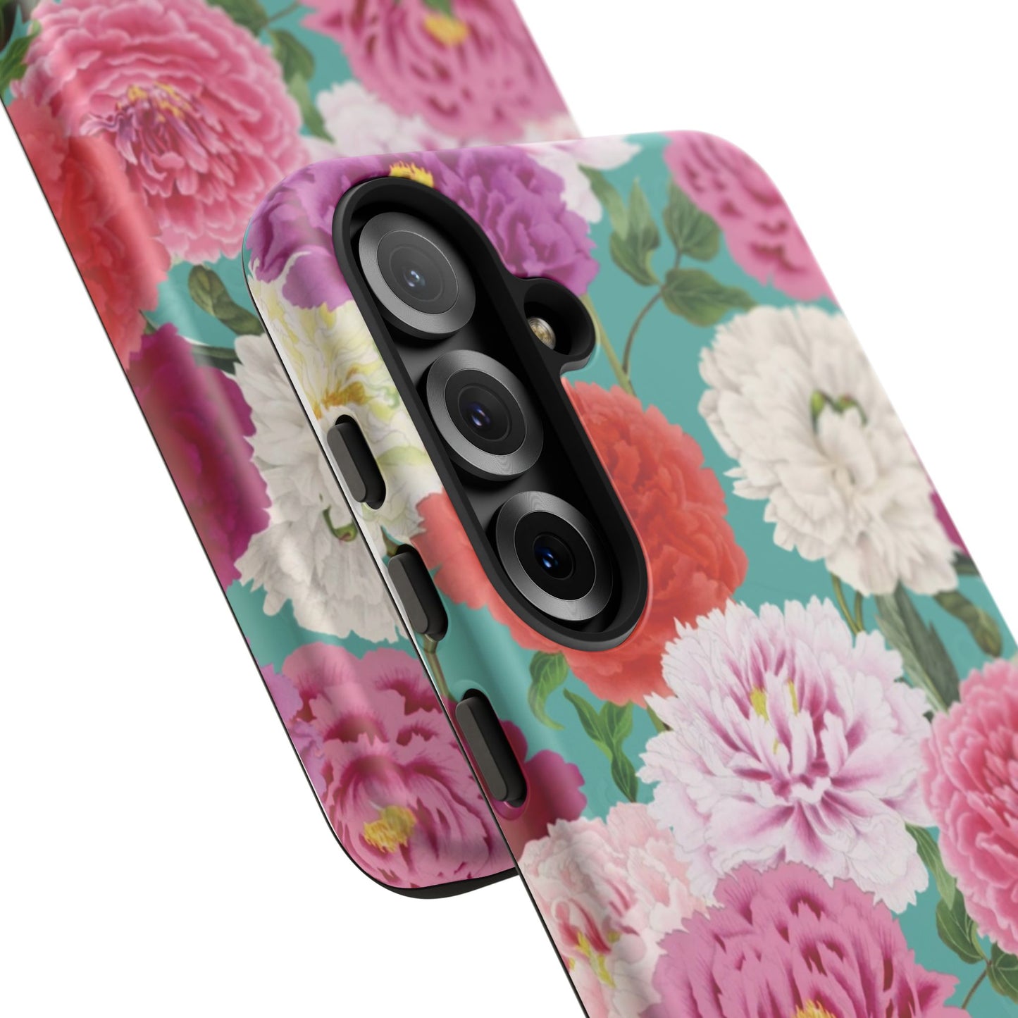 Coque de téléphone renforcée Floral Peony — Housse botanique protectrice pour iPhone