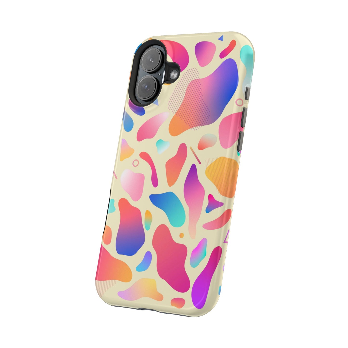 Coque de téléphone antichoc MagSafe — Motif abstrait coloré