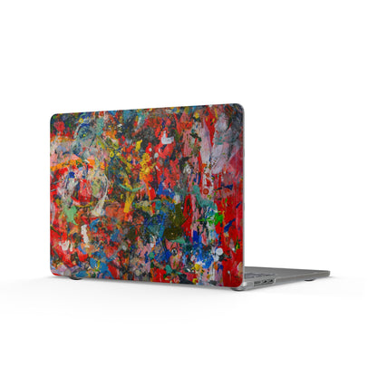 Coque Mate MacBook Éclaboussures Abstraites — Housse d’Ordinateur Portable Effet Peinture Vibrante