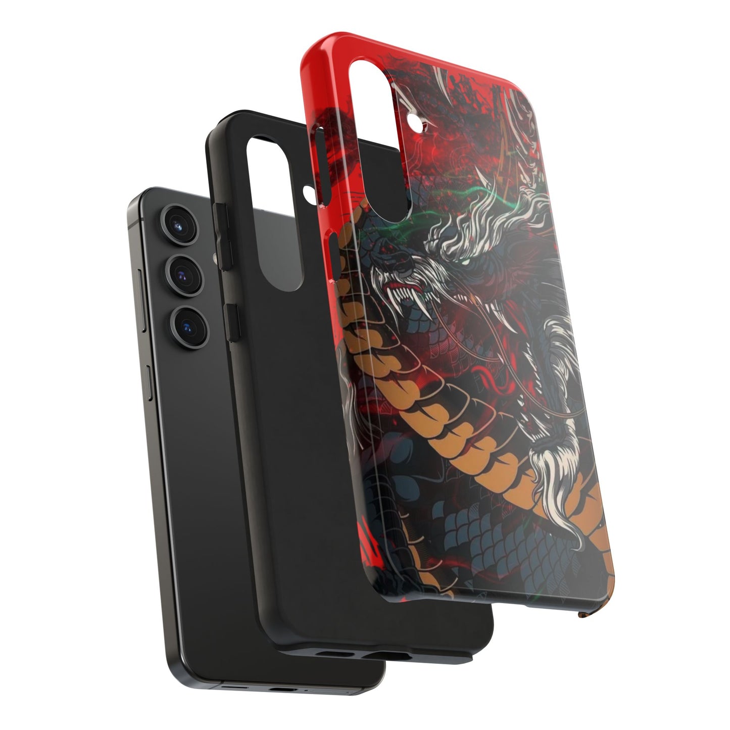 Coque de téléphone renforcée Dragon Rage — Housse protectrice iPhone style tatouage