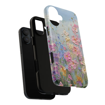 Coque de téléphone Floral Garden — Coque magnétique renforcée à fleurs texturées pastel