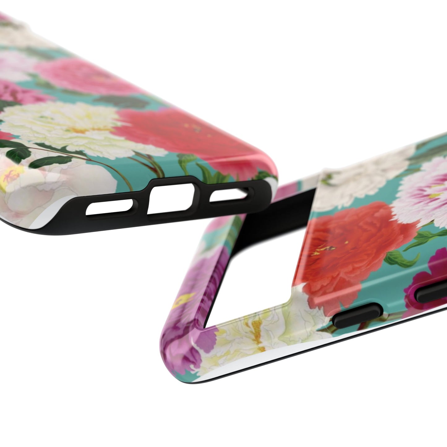 Coque de téléphone renforcée Floral Peony — Housse botanique protectrice pour iPhone