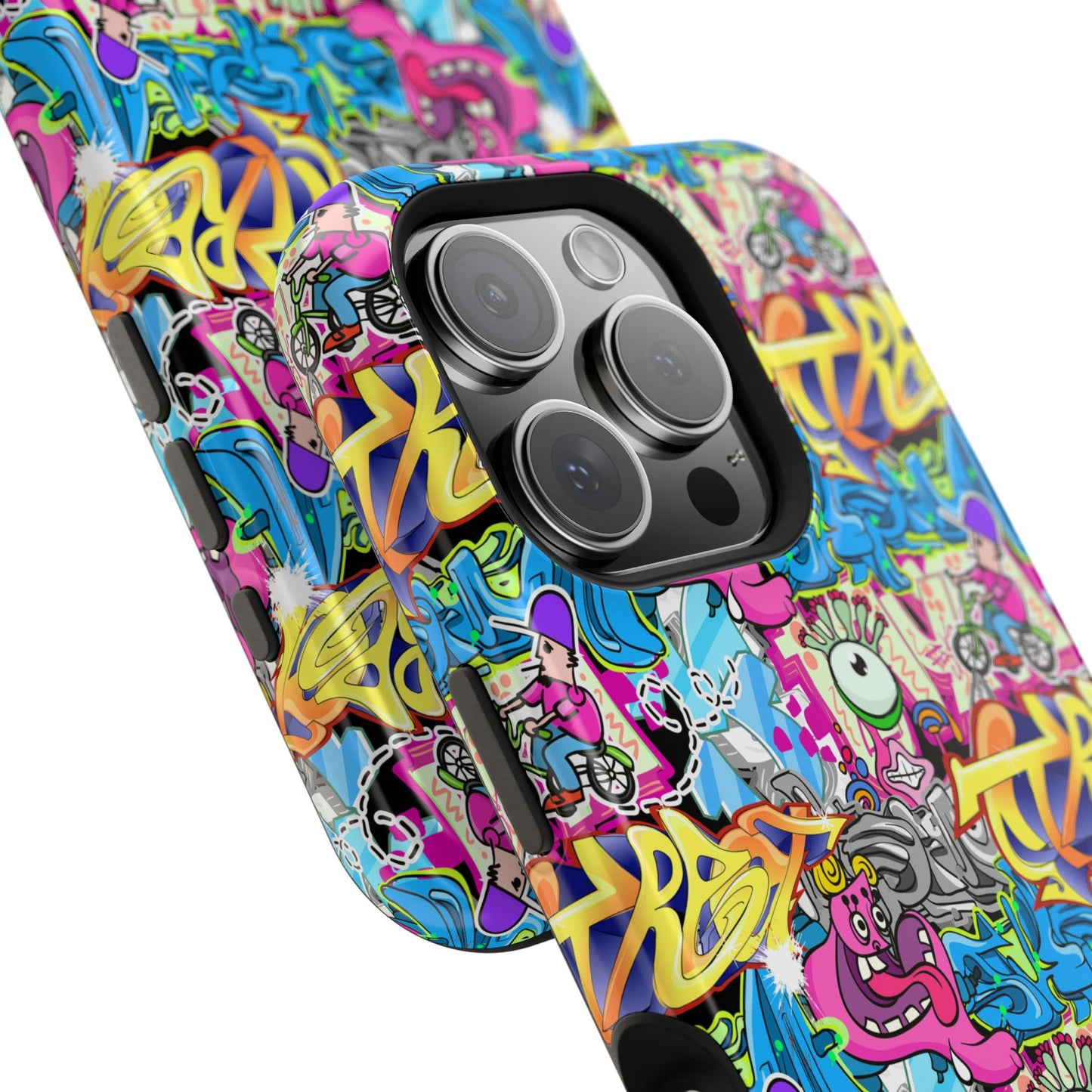 Coque de téléphone magnétique Graffiti Collage — Housse protectrice résistante aux chocs