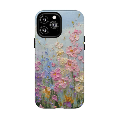 Coque de téléphone Floral Garden — Coque magnétique renforcée à fleurs texturées pastel