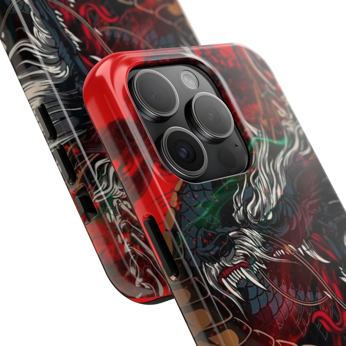 Coque de téléphone renforcée Dragon Rage — Housse protectrice iPhone style tatouage