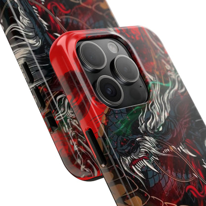 Coque de téléphone renforcée Dragon Rage — Housse protectrice iPhone style tatouage