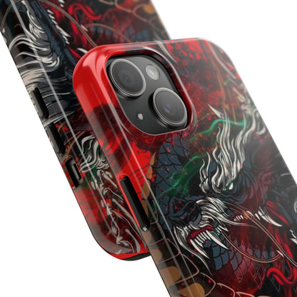 Coque de téléphone renforcée Dragon Rage — Housse protectrice iPhone style tatouage