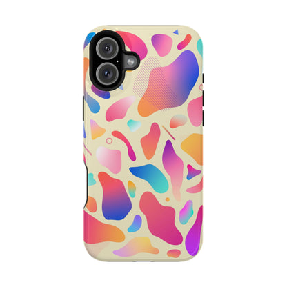 Coque de téléphone antichoc MagSafe — Motif abstrait coloré