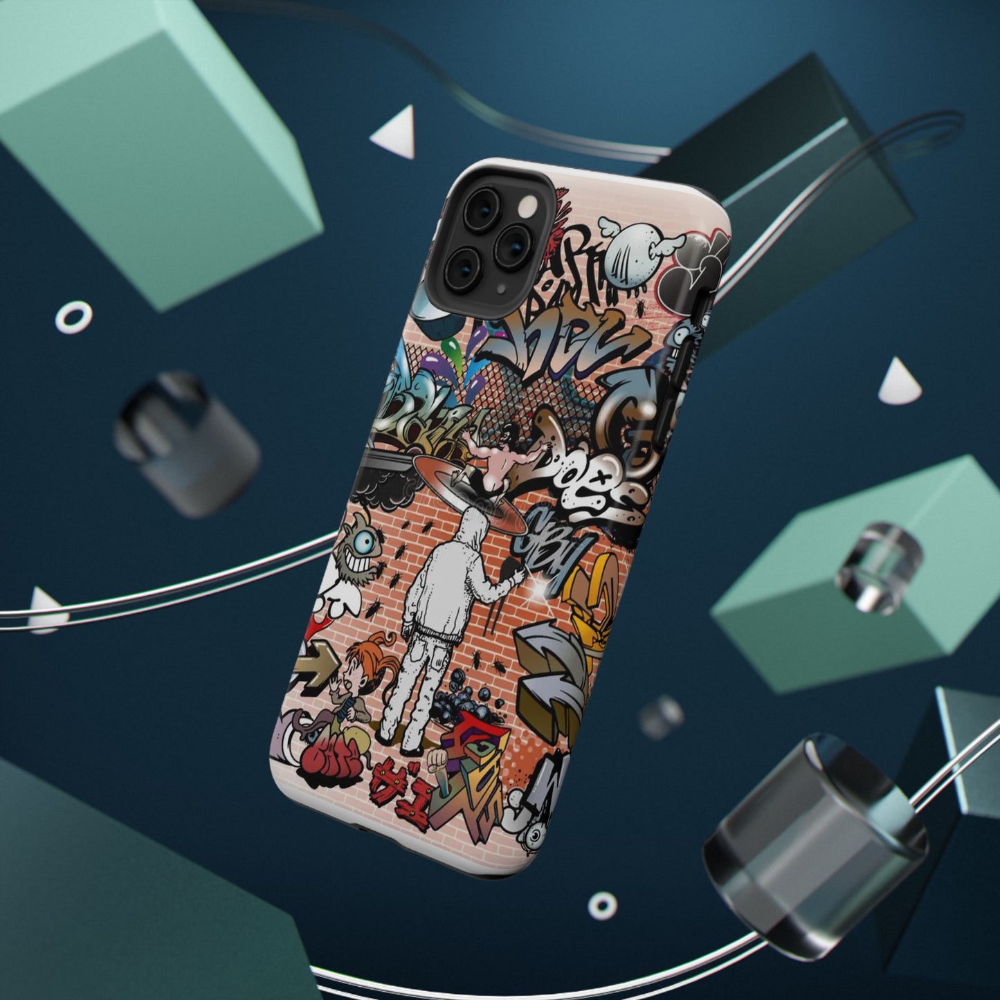 Coque de téléphone Graffiti Street Art — Coque résistante aux chocs style camouflage skateboard urbain