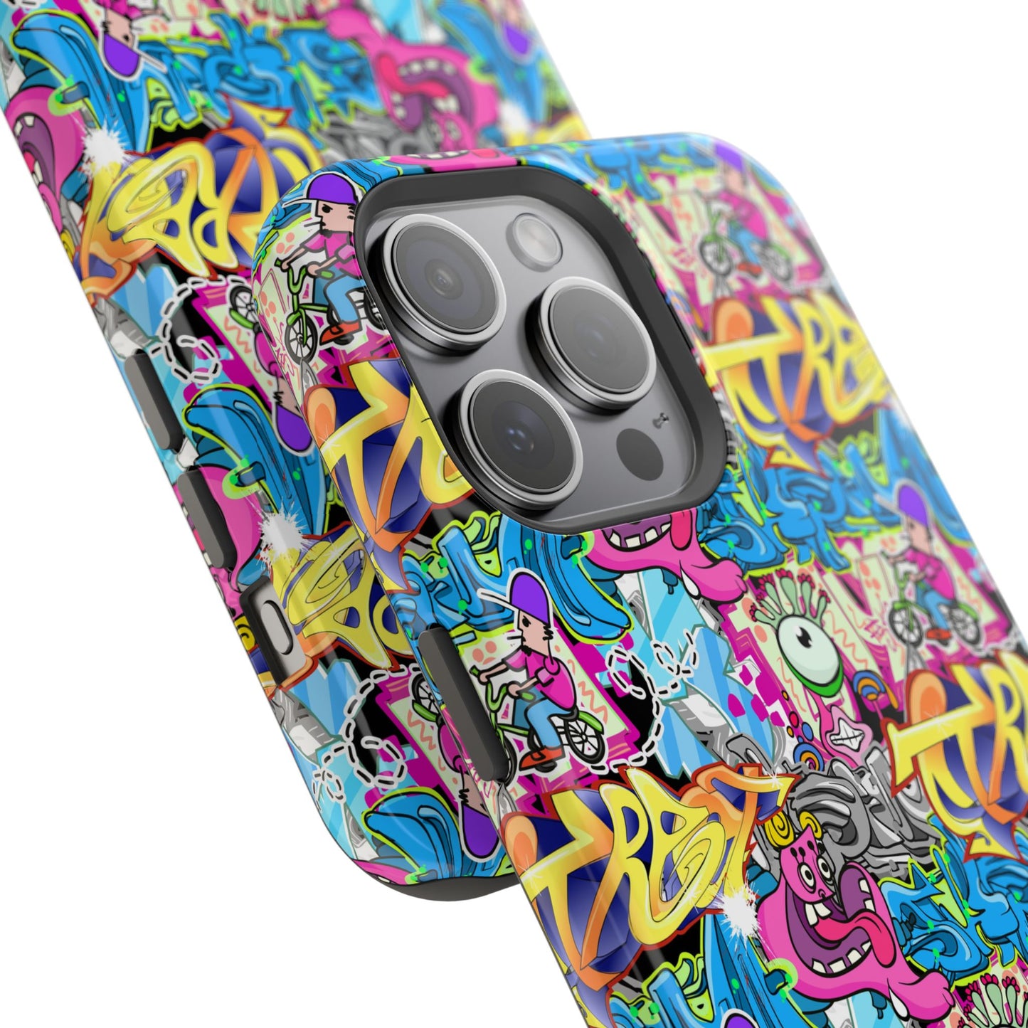 Coque de téléphone magnétique Graffiti Collage — Housse protectrice résistante aux chocs