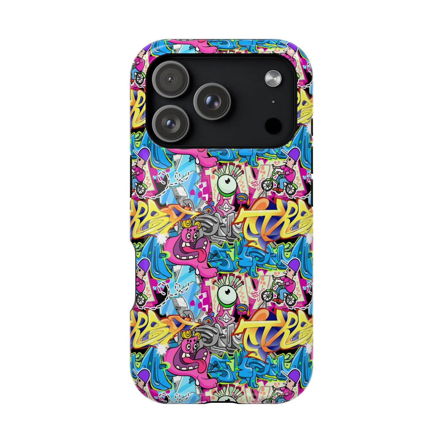 Coque de téléphone magnétique Graffiti Collage — Housse protectrice résistante aux chocs