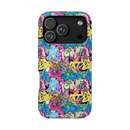 Coque de téléphone magnétique Graffiti Collage — Housse protectrice résistante aux chocs