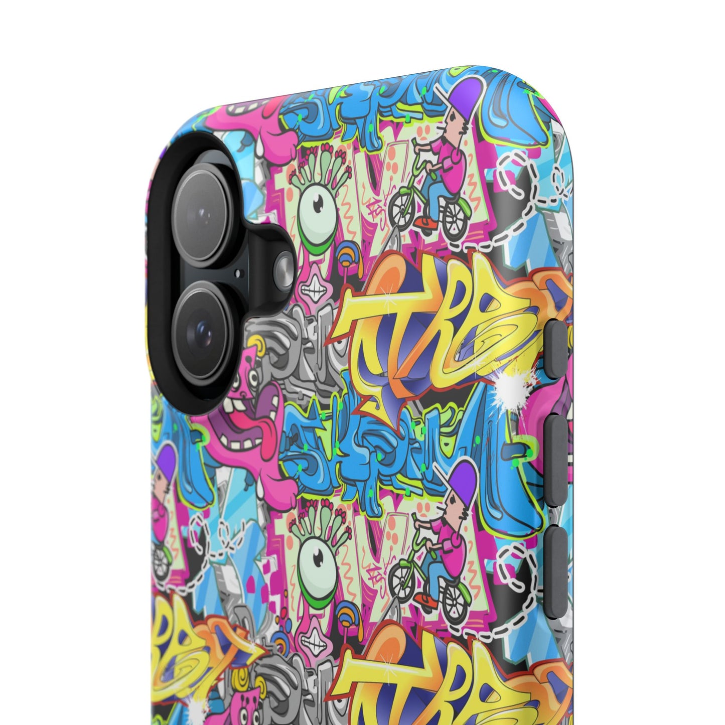 Coque de téléphone magnétique Graffiti Collage — Housse protectrice résistante aux chocs