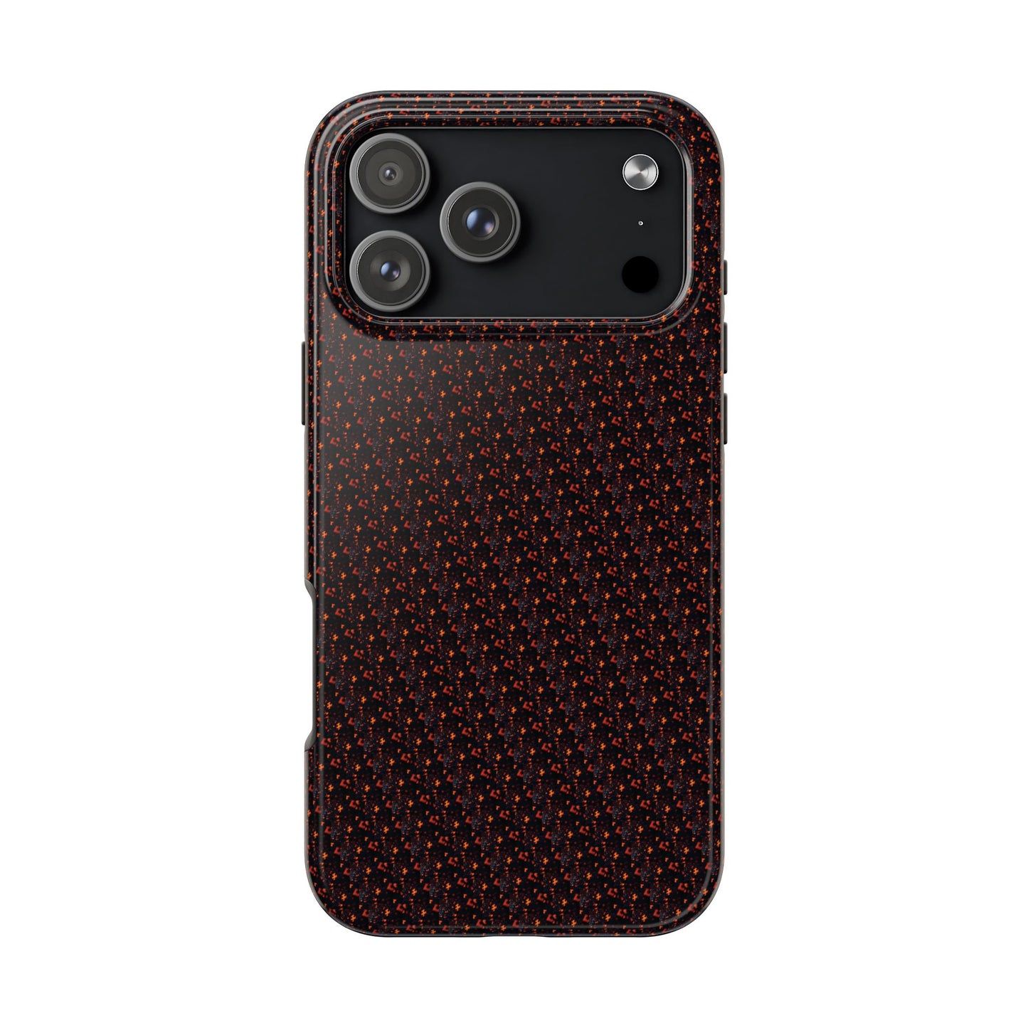 Coque de téléphone renforcée – Housse de protection robuste noire avec éclats rouges
