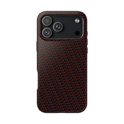 Coque de téléphone renforcée – Housse de protection robuste noire avec éclats rouges