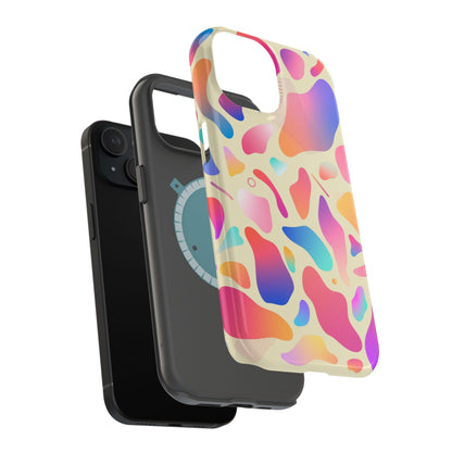 Coque de téléphone antichoc MagSafe — Motif abstrait coloré