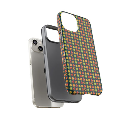 Floral Dot Tough Phone Case — Retro Pattern Protective Phone Cover