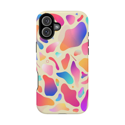 Coque de téléphone antichoc MagSafe — Motif abstrait coloré
