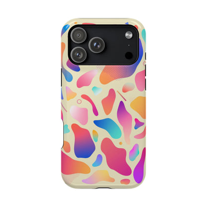 Coque de téléphone antichoc MagSafe — Motif abstrait coloré