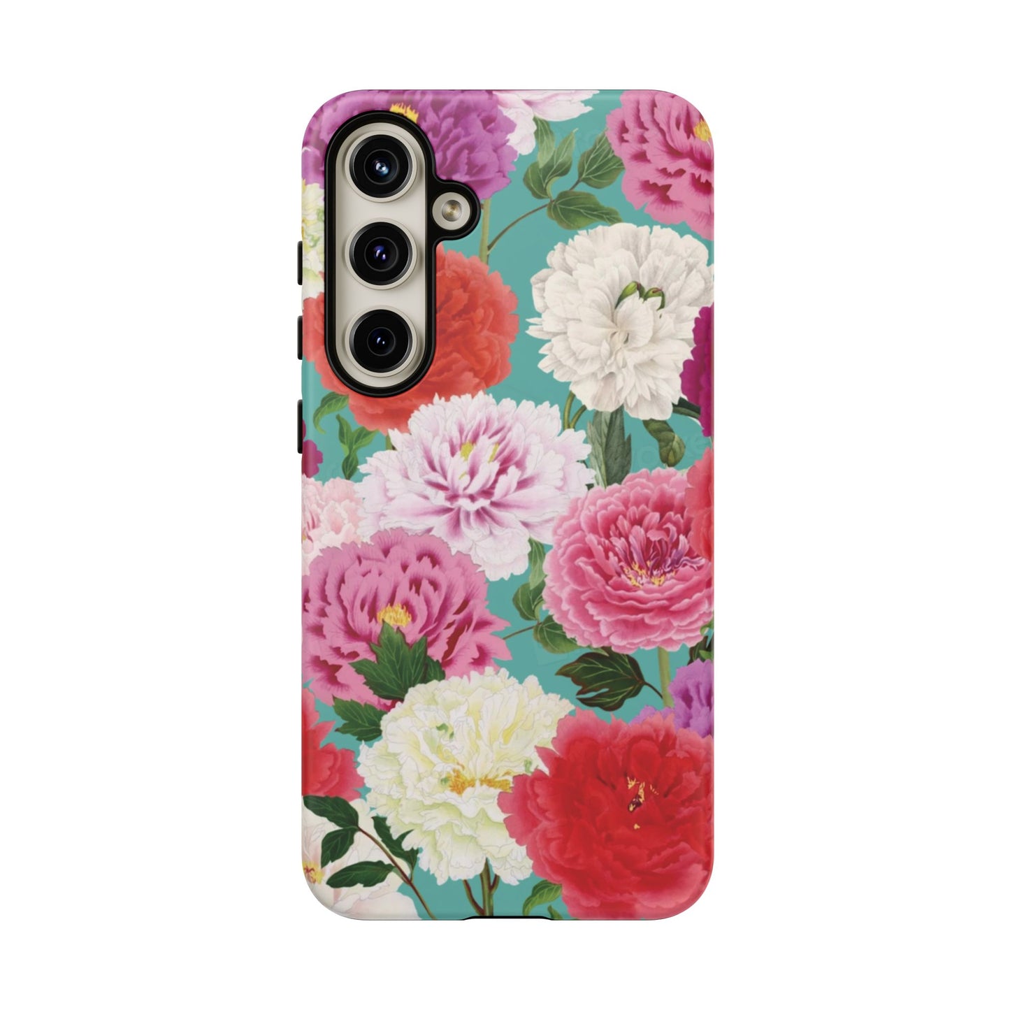 Coque de téléphone renforcée Floral Peony — Housse botanique protectrice pour iPhone