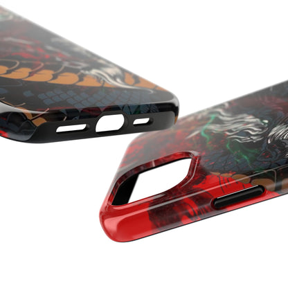 Coque de téléphone renforcée Dragon Rage — Housse protectrice iPhone style tatouage