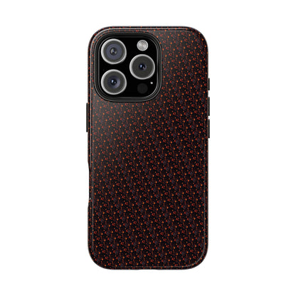 Coque de téléphone renforcée – Housse de protection robuste noire avec éclats rouges