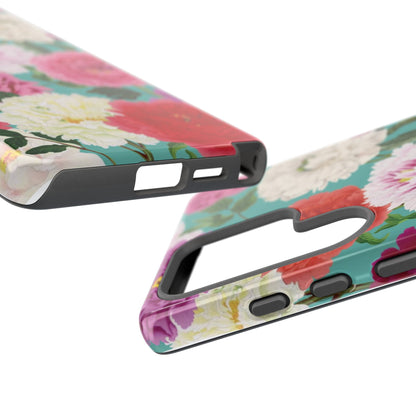 Coque de téléphone renforcée Floral Peony — Housse botanique protectrice pour iPhone