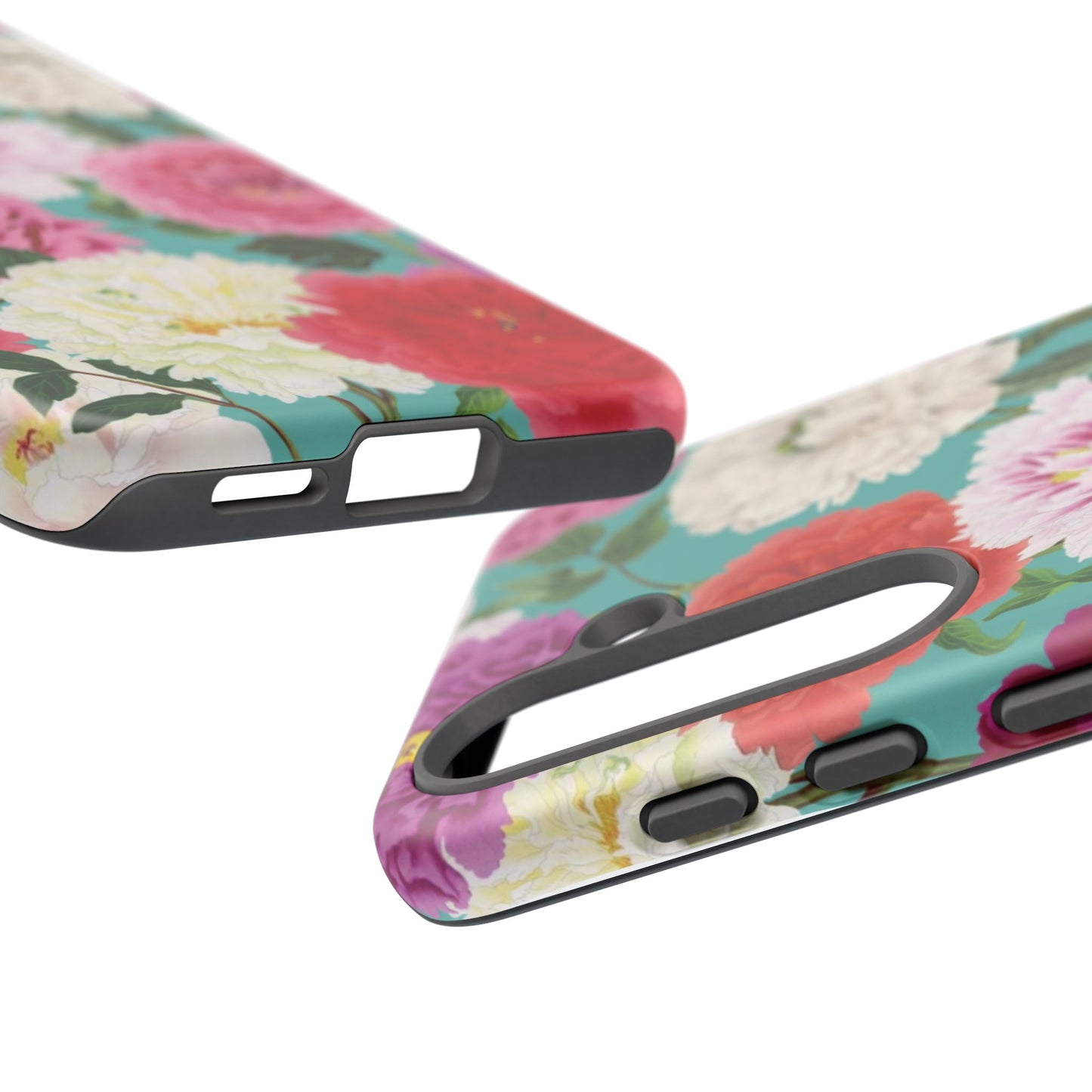 Coque de téléphone renforcée Floral Peony — Housse botanique protectrice pour iPhone