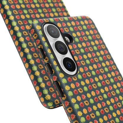 Floral Dot Tough Phone Case — Retro Pattern Protective Phone Cover
