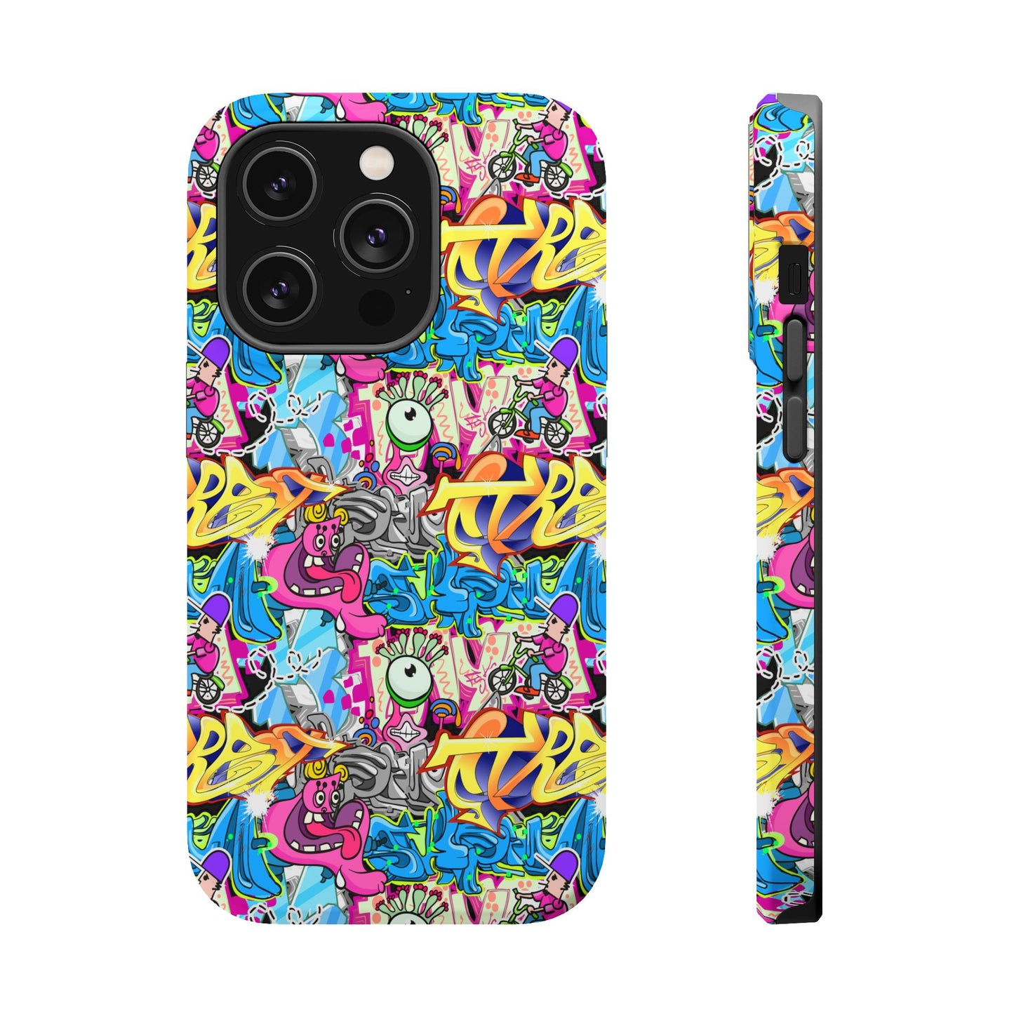 Coque de téléphone magnétique Graffiti Collage — Housse protectrice résistante aux chocs
