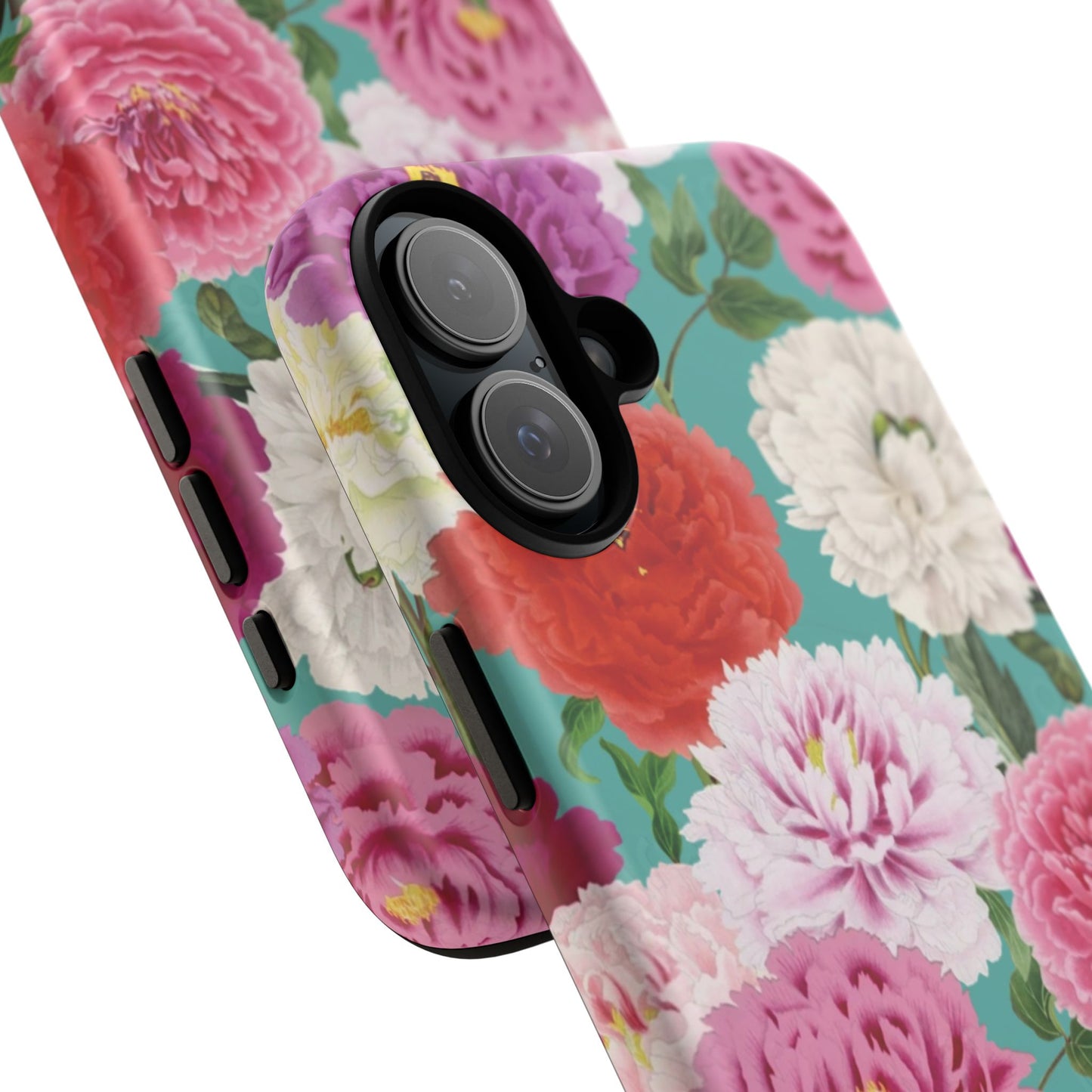 Coque de téléphone renforcée Floral Peony — Housse botanique protectrice pour iPhone