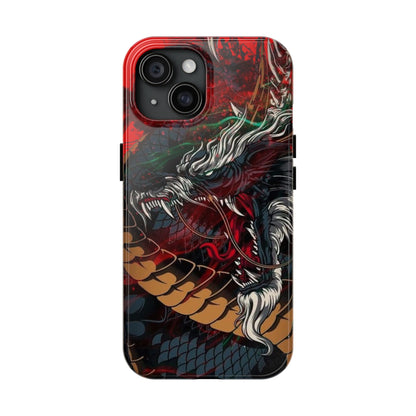 Coque de téléphone renforcée Dragon Rage — Housse protectrice iPhone style tatouage